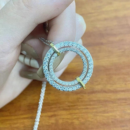 [Renovia Jewelry]EDGE DIAMOND GOLD SILVER NECKLACE