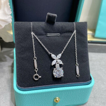 [Renovia Jewelry]VICTORIA PENDANT SILVER DIAMOND NECKLACE