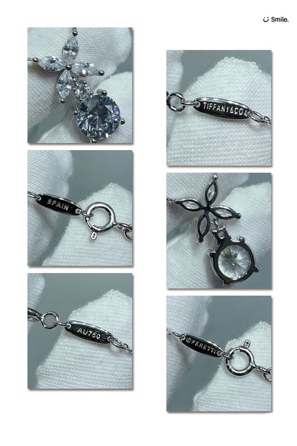 [Renovia Jewelry]VICTORIA PENDANT SILVER DIAMOND NECKLACE