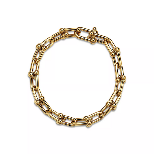 [Renovia Jewelry]HARDWEAR MEDIUM LINK 20 MOTIF GOLD BRACELET