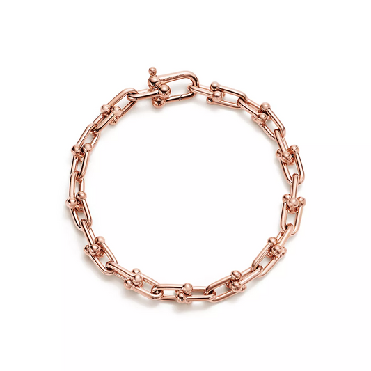 [Renovia Jewelry]HARDWEAR SMALL LINK 26 MOTIF PINK GOLD BRACELET