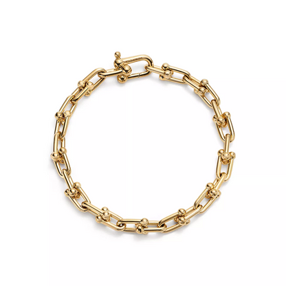 [Renovia Jewelry]HARDWEAR SMALL LINK 26 MOTIF GOLD BRACELET