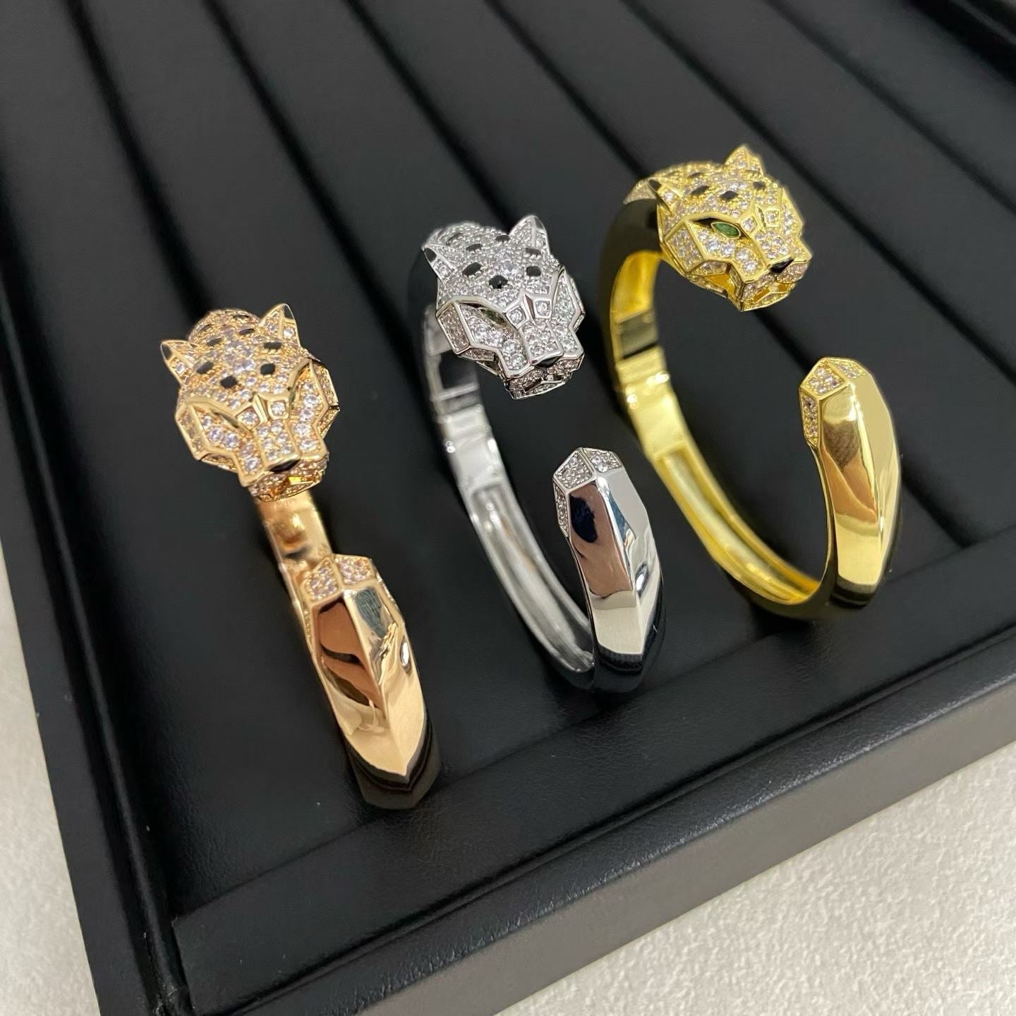 [Renovia Jewelry]DIAMOND MACHINE LEOPARD BRACELET