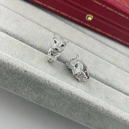 [Renovia Jewelry]FULL PAVE LEOPARD HEAD EAR CUFFS