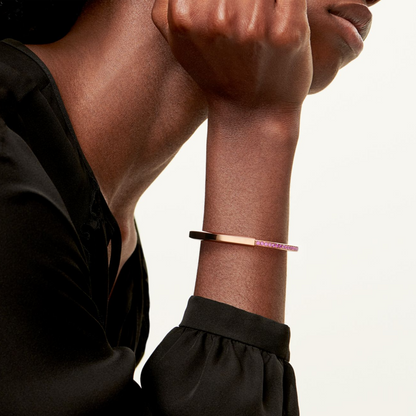 [Renovia Jewelry]LOCK BRACELET ROSE DIAMOND PINK GOLD