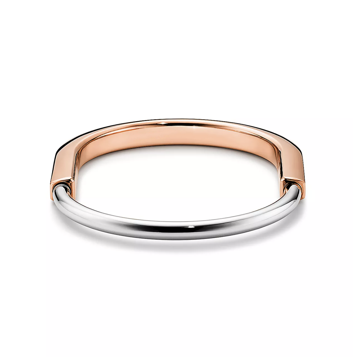 [Renovia Jewelry]LOCK BRACELET ROSE AND WHITE GOLD