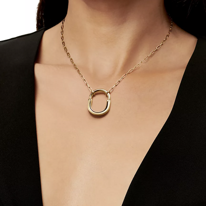 [Renovia Jewelry]LOCK NECKLACE GOLD