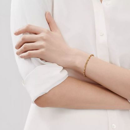 [Renovia Jewelry]HARDWEAR MICRO LINK 44 MOTIF GOLD BRACELET