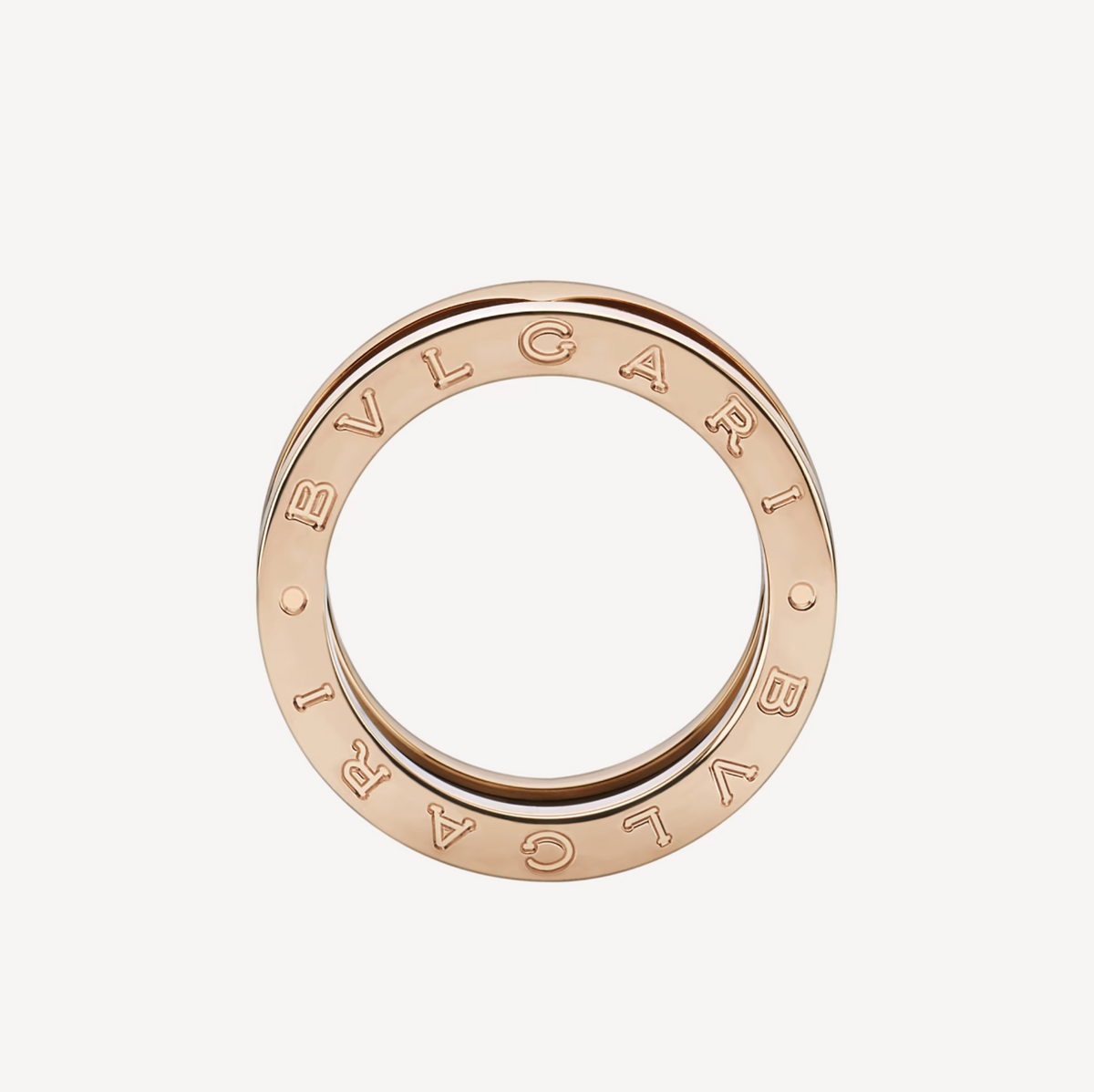 [Renovia Jewelry]ZERO 1 TWO-BAND LOOPS AND BLACK CERAMIC PINK GOLD RING