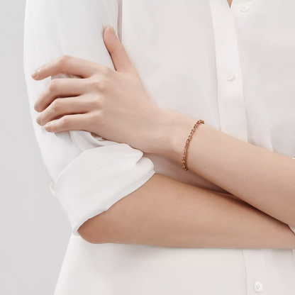 [Renovia Jewelry]HARDWEAR MICRO LINK 44 MOTIF PINK GOLD BRACELET