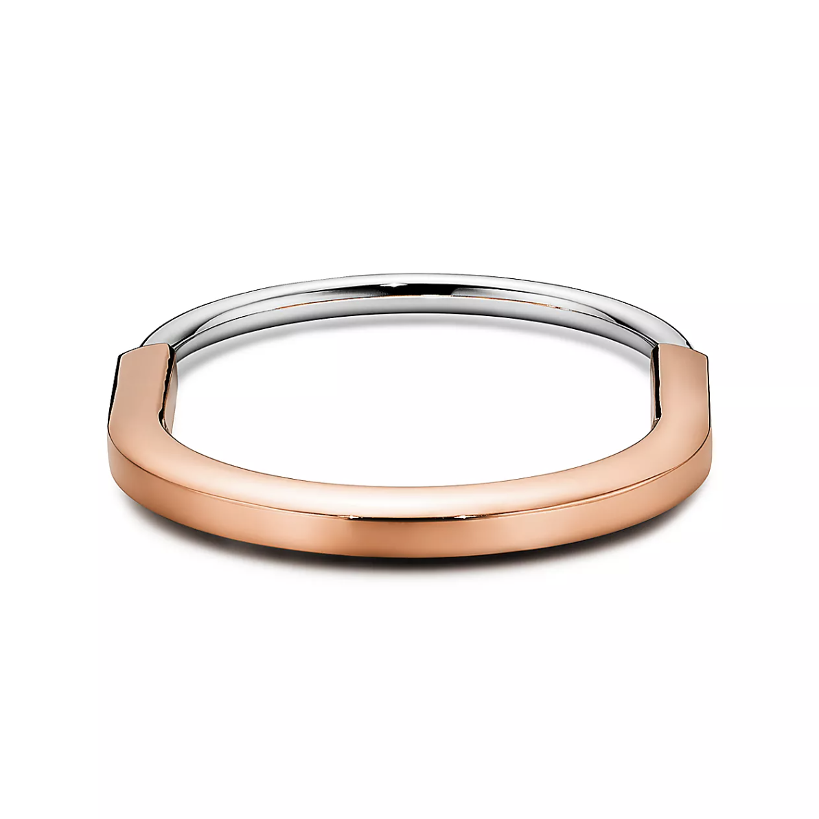 [Renovia Jewelry]LOCK BRACELET ROSE AND WHITE GOLD