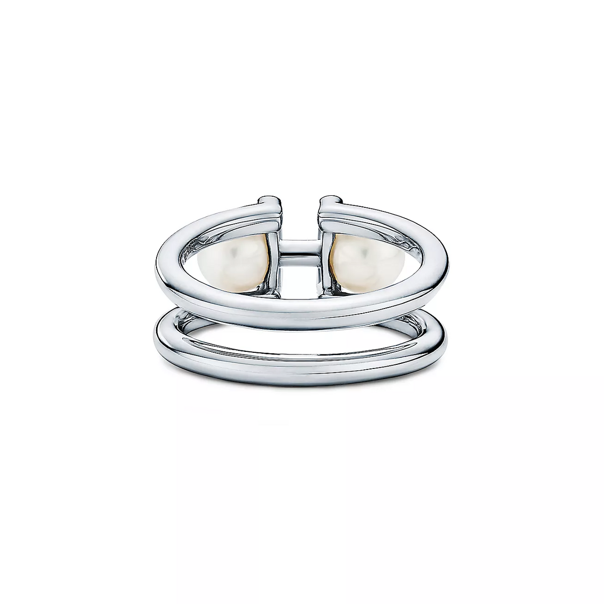 [Renovia Jewelry]DOUBLE PEARL SILVER RING