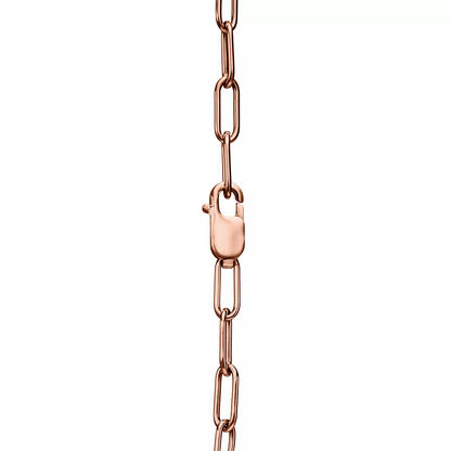 [Renovia Jewelry]LOCK SMALL PENDANT PINK DIAMOND PINK GOLD NECKLACE