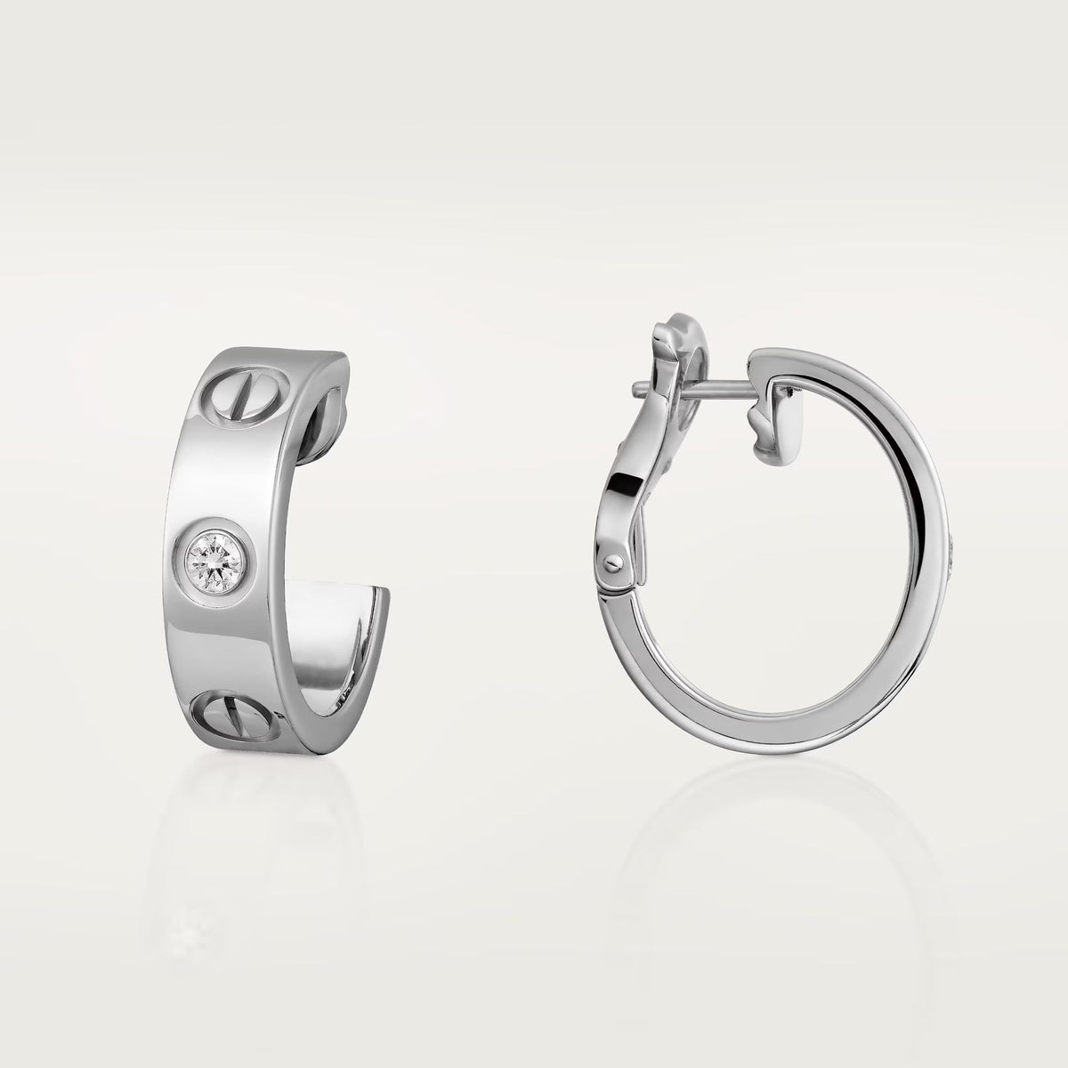 [Renovia Jewelry]LOVE EARRINGS 5.7MM 2 DIAMONDS