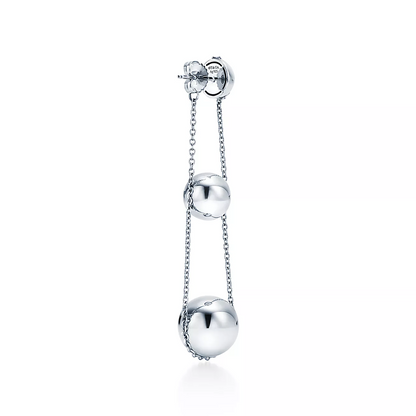 [Renovia Jewelry]TRIPLE DROP SILVER EARRINGS