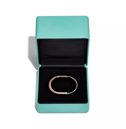 [Renovia Jewelry]LOCK BRACELET ROSE AND WHITE GOLD