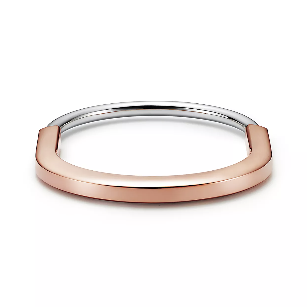 [Renovia Jewelry]LOCK BRACELET ROSE AND WHITE GOLD DIAMOND