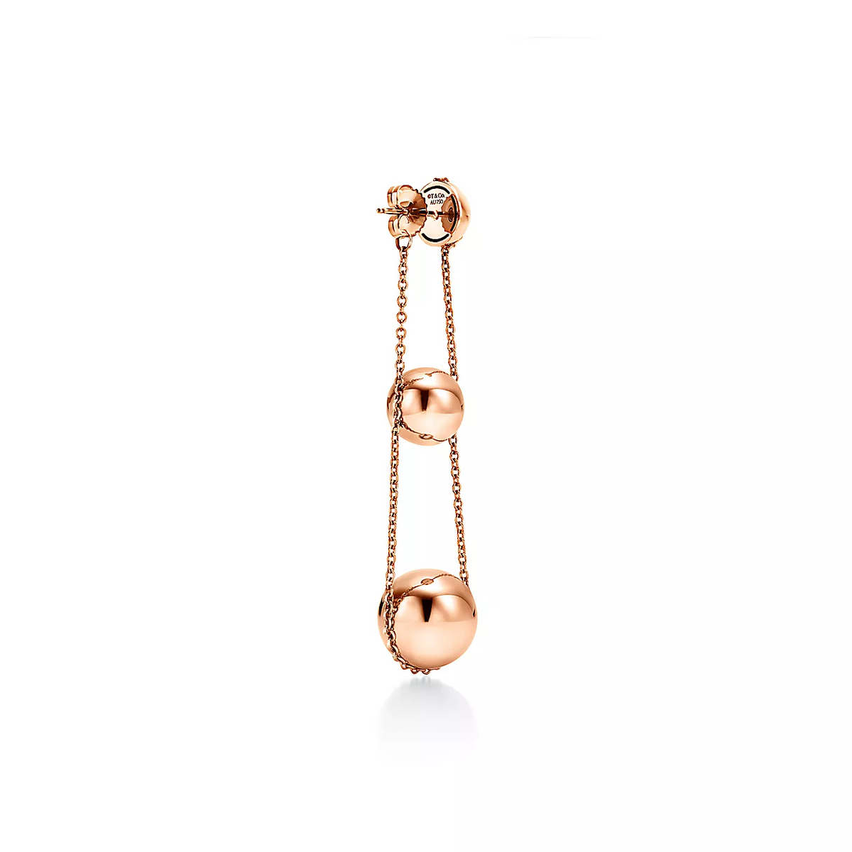 [Renovia Jewelry]TRIPLE DROP PINK GOLD EARRINGS