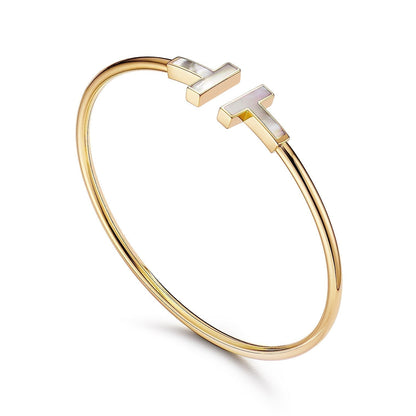 [Renovia Jewelry]T BRACELET 1.8MM MOP PINK GOLD
