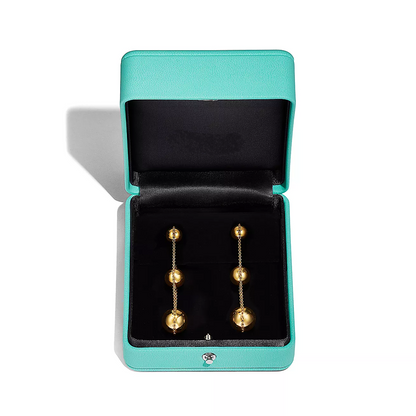 [Renovia Jewelry]TRIPLE DROP GOLD EARRINGS