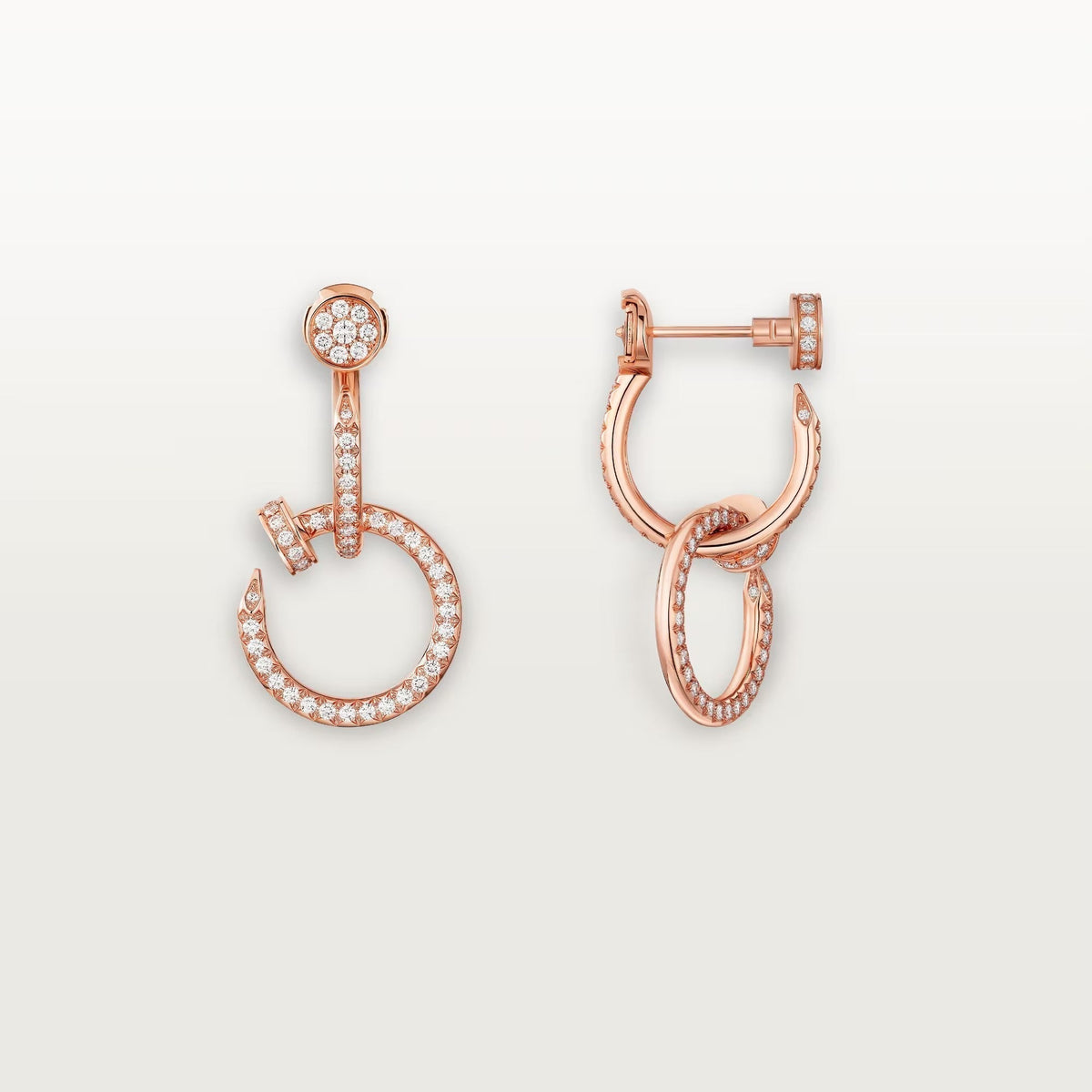 [Renovia Jewelry]JUSTE FULL DIAMOND DOUBLE EARRINGS