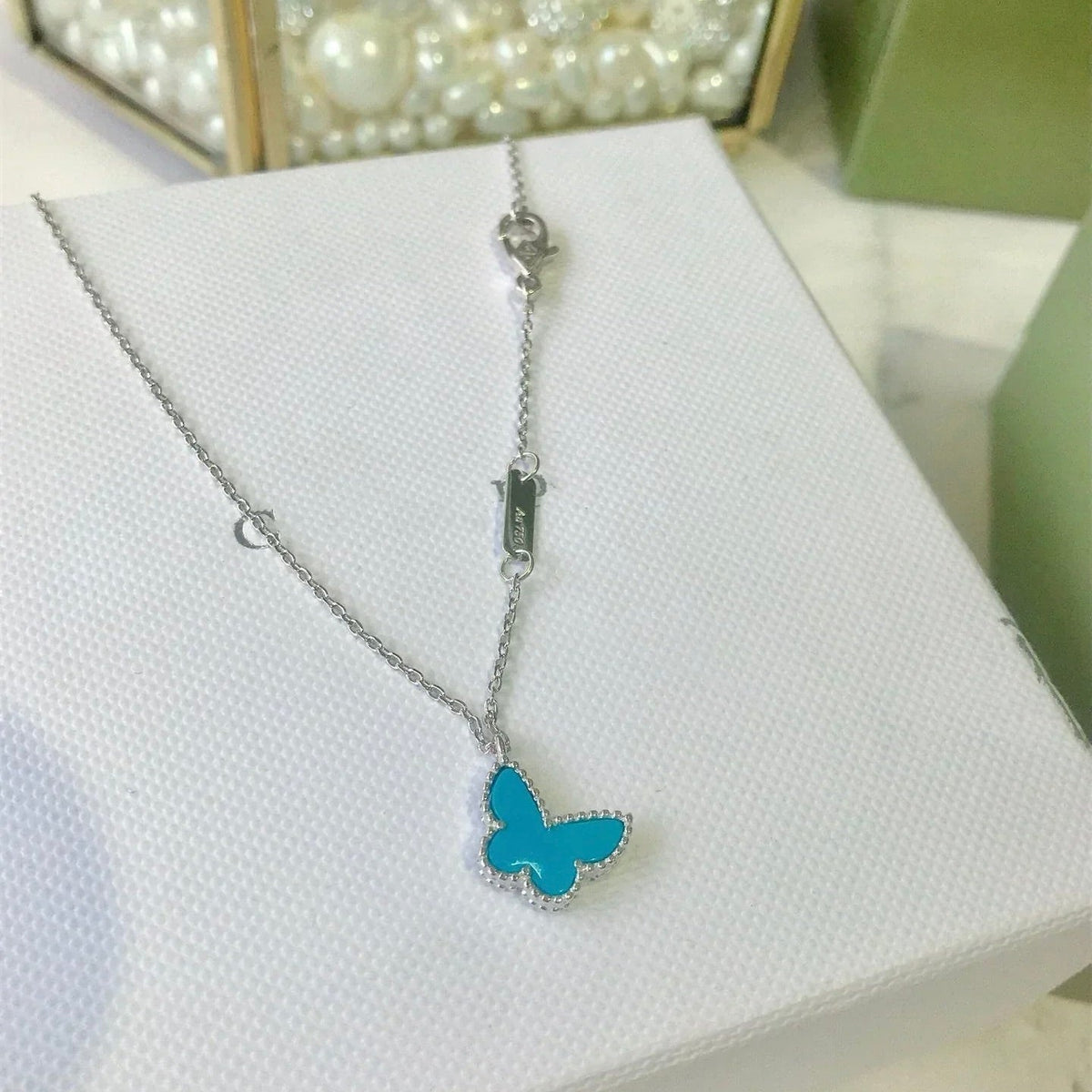 [Renovia Jewelry]BUTTERFLY TURQUOISE BUTTERFLY BRACELET SILVER