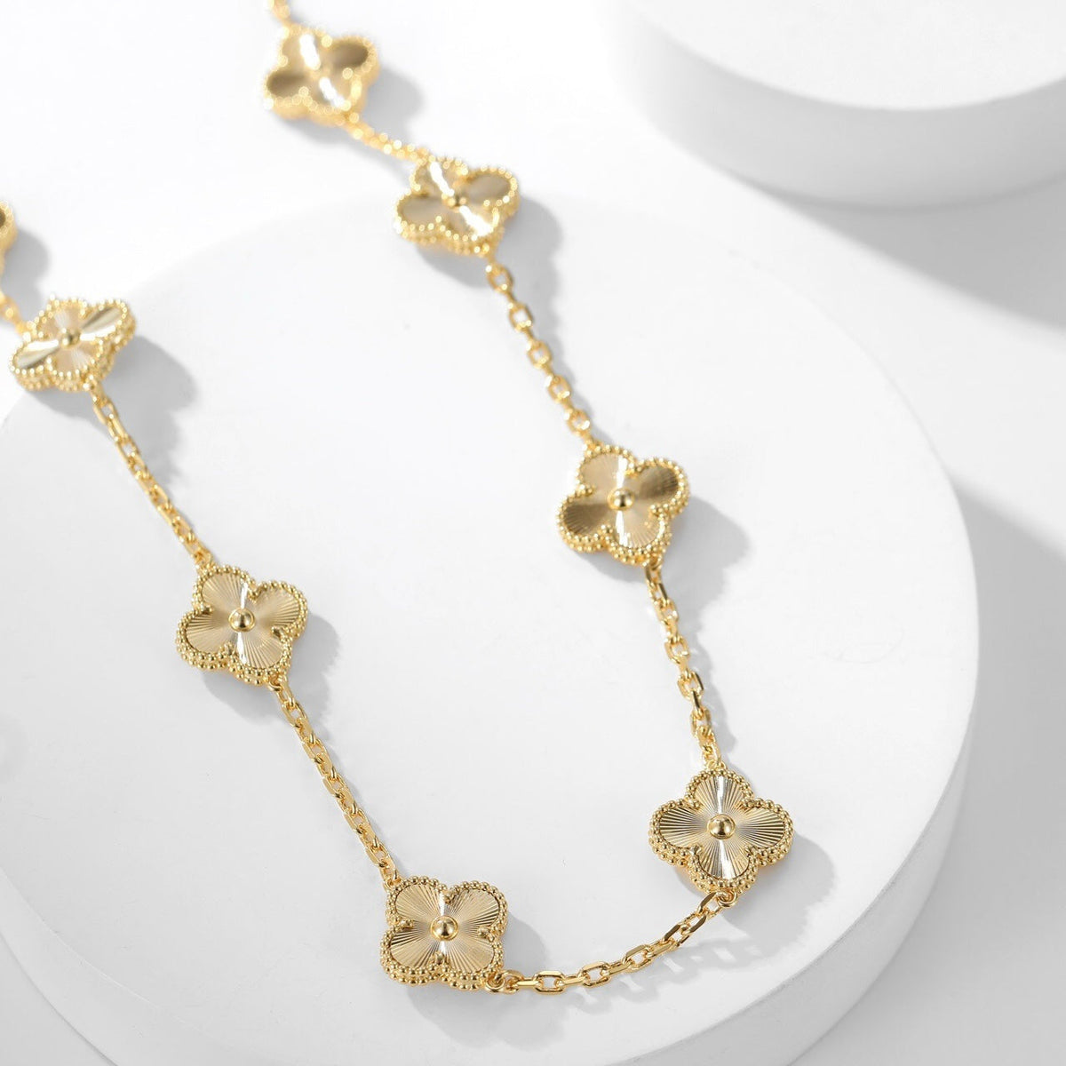 [Renovia Jewelry]CLOVER 10 MOTIFS LASER NECKLACE