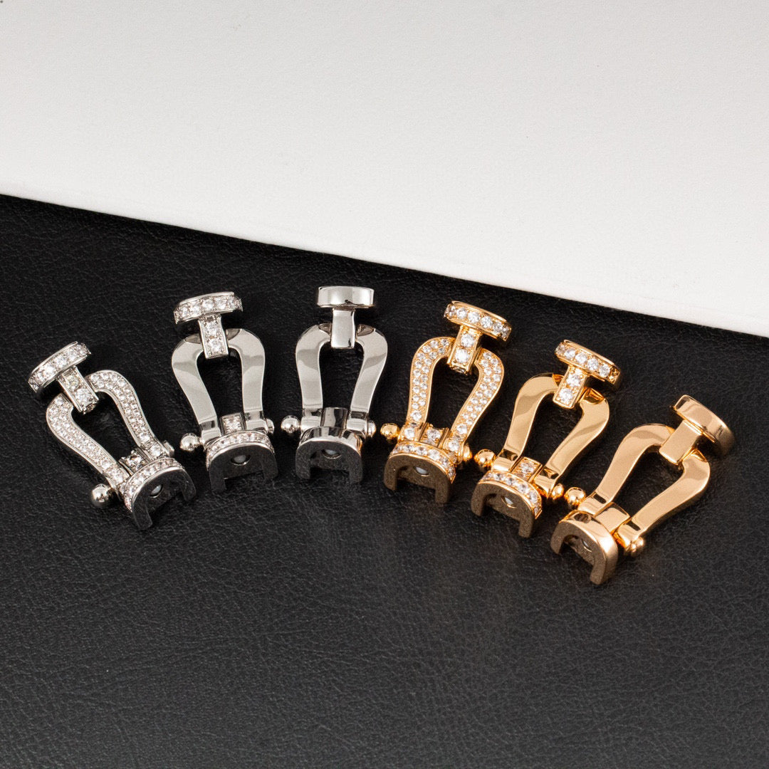 [Renovia Jewelry]FORCE LARGE HORSESHOE HALF DIAMOND BRACELET ROSE GOLD