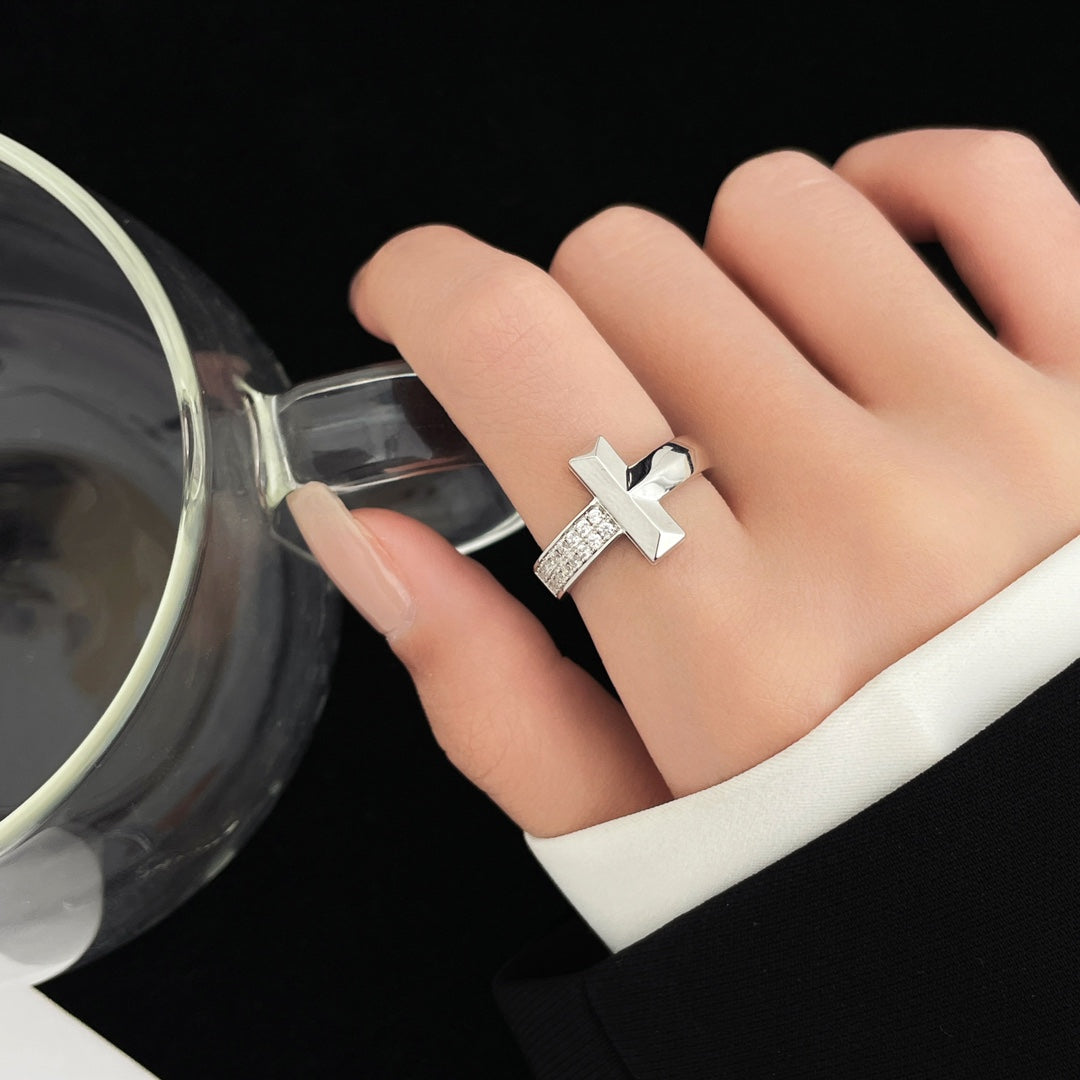 [Renovia Jewelry]T WIDE DIAMOND RING