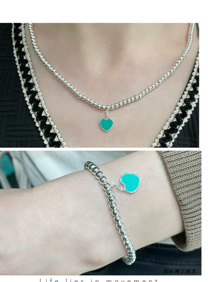 [Renovia Jewelry]RETURN TO TIF SILVER BEAD NECKLACE