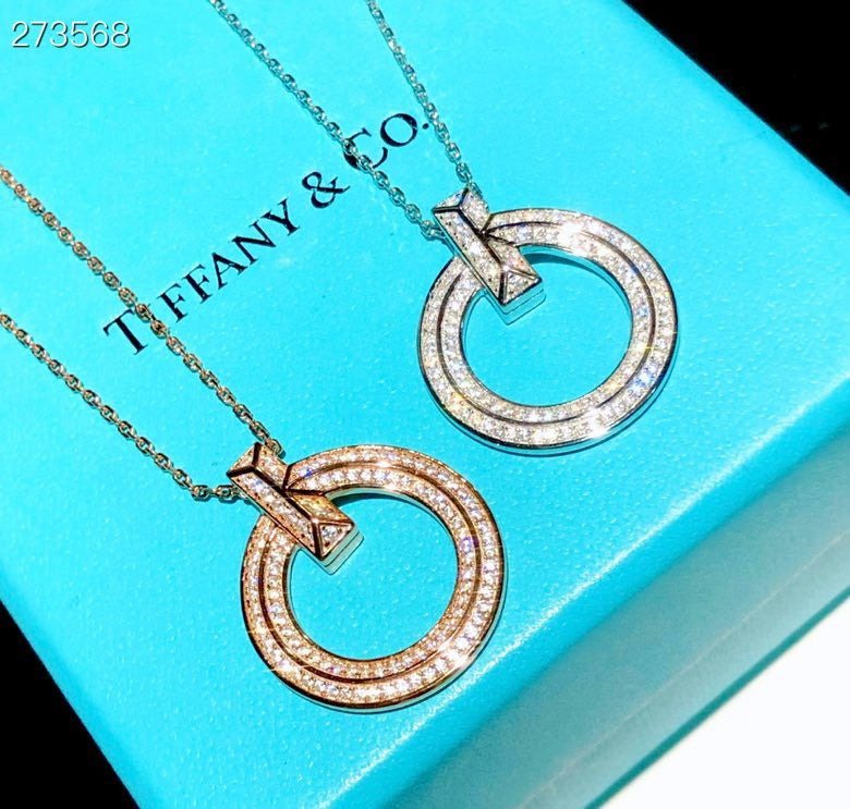 [Renovia Jewelry]T1 CIRCLE DIAMOND PAVED MEDIUM NECKLACE