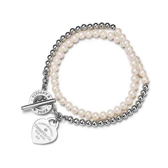 [Renovia Jewelry]RETURN TO TIF HEART TAF BEAD PEARL BRACELET