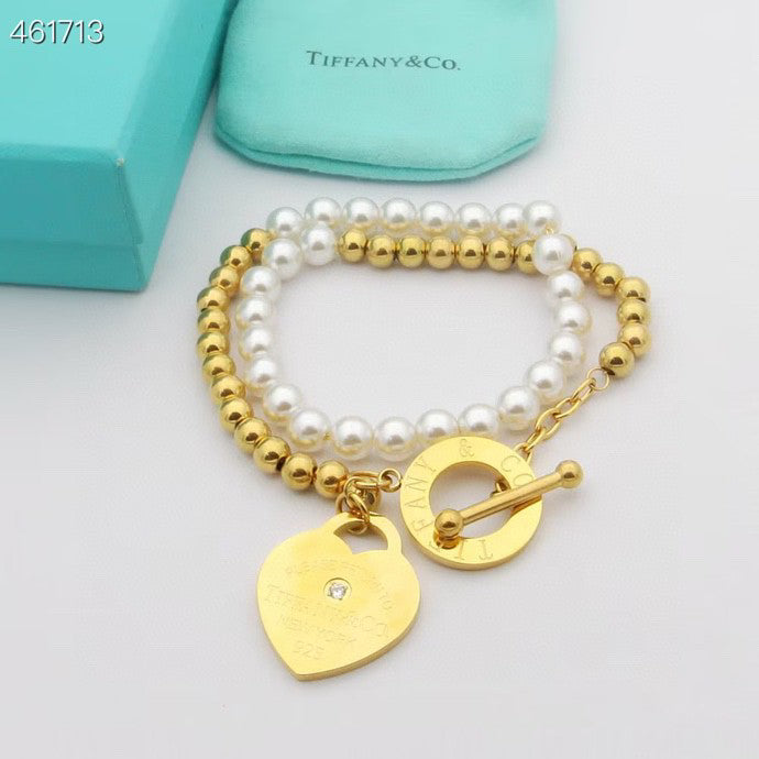 [Renovia Jewelry]RETURN TO TIF HEART TAF BEAD PEARL BRACELET