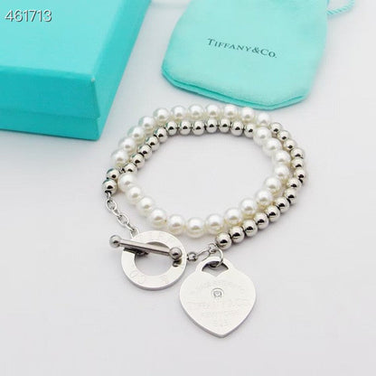 [Renovia Jewelry]RETURN TO TIF HEART TAF BEAD PEARL BRACELET