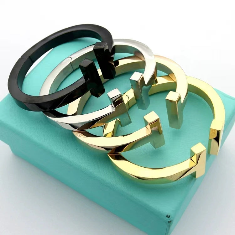[Renovia Jewelry]T SQUARE OPEN BRACELET