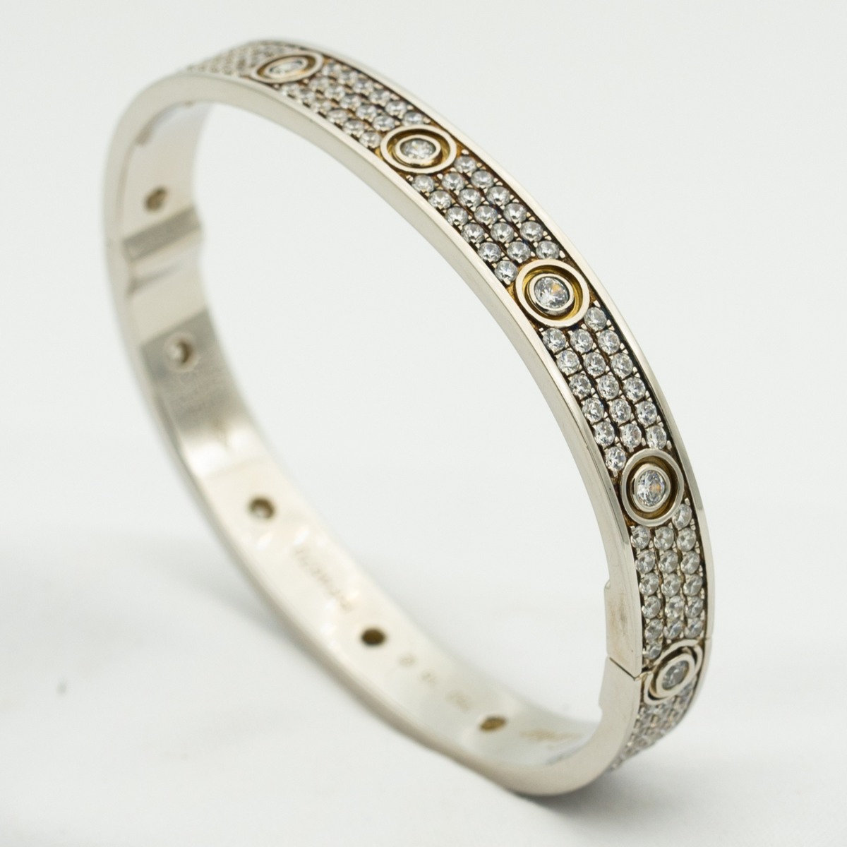 [Renovia Jewelry]LOVE BRACELET 6.1MM DIAMOND-PAVED 10 BIG DIAMONDS