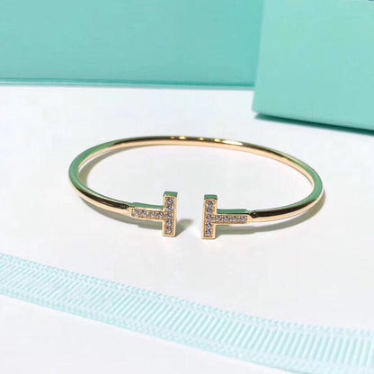 [Renovia Jewelry]T BRACELET 1.8MM GOLD DIAMOND