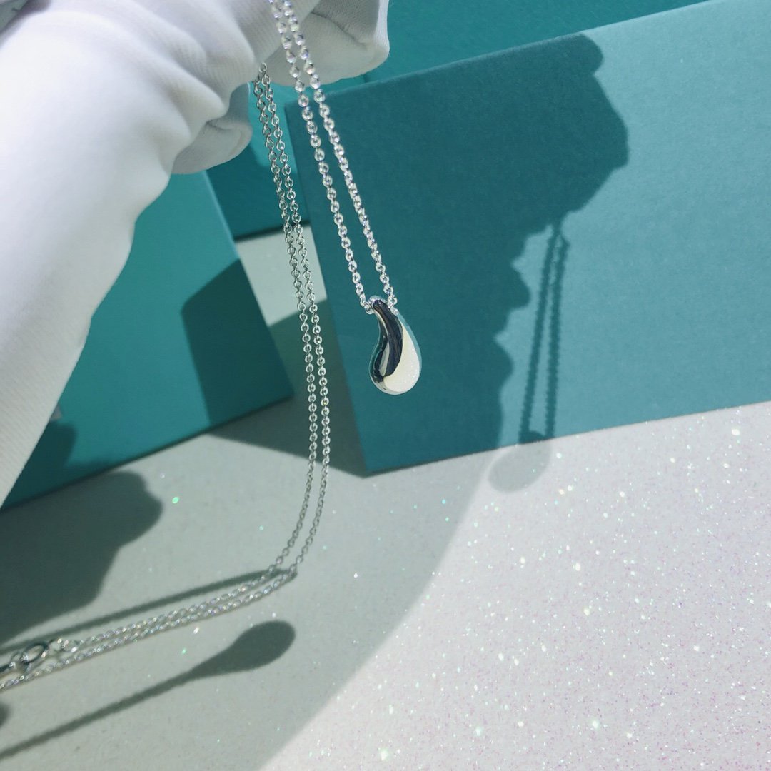 [Renovia Jewelry]ELSA PERETTI TEARDROP PENDANT STERLING SILVER NECKLACE