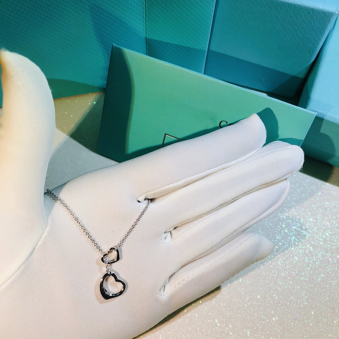 [Renovia Jewelry]OPEN HEART LARIAT NECKLACE SILVER
