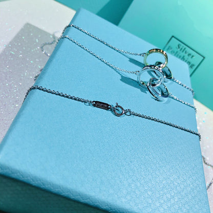 [Renovia Jewelry]INTERLOCKING CIRCLES PENDANT SMALL NECKLACE