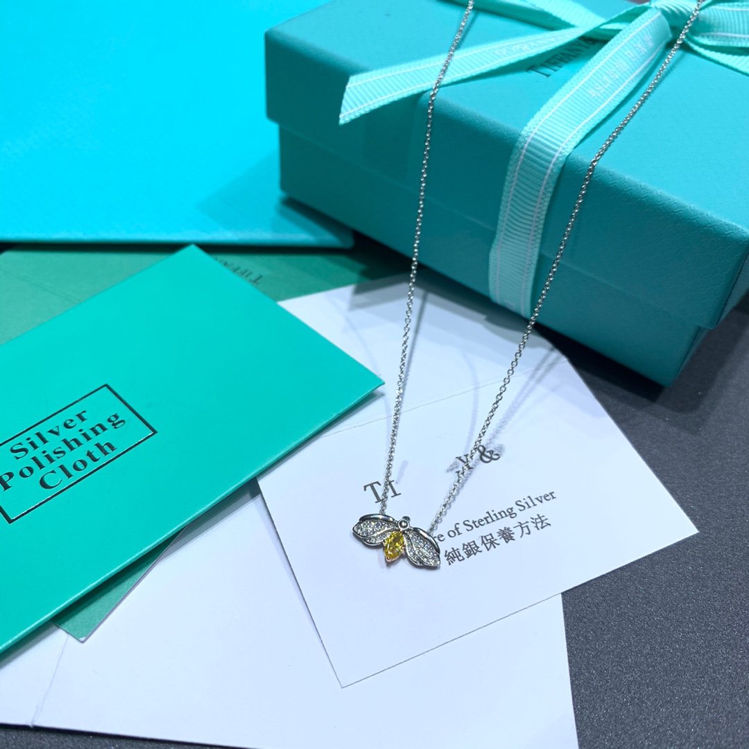 [Renovia Jewelry]PAPER FLOWERS YELLOW DIAMOND FIREFLY PENDANT