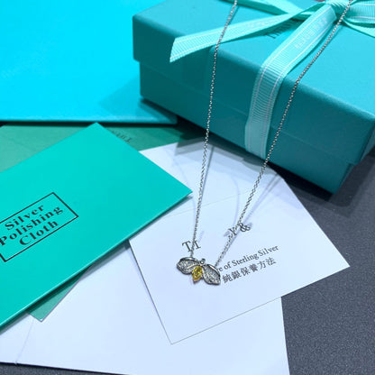 [Renovia Jewelry]PAPER FLOWERS YELLOW DIAMOND FIREFLY PENDANT