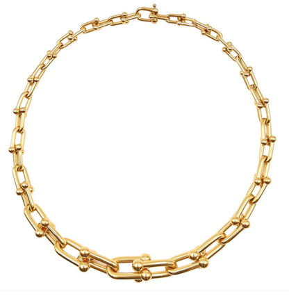 [Renovia Jewelry]HARDWEAR PINK GOLD CHOKER