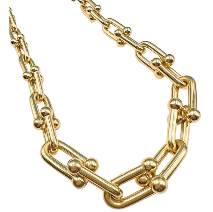 [Renovia Jewelry]HARDWEAR PINK GOLD CHOKER
