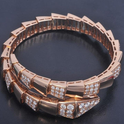 [Renovia Jewelry]SERPENTI WIDE BRACELET PINK GOLD DIAMOND