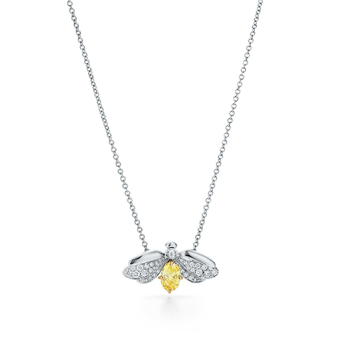 [Renovia Jewelry]PAPER FLOWERS YELLOW DIAMOND FIREFLY PENDANT