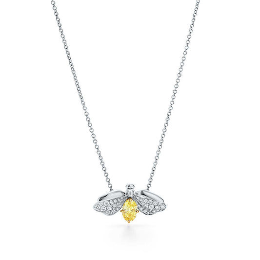 [Renovia Jewelry]PAPER FLOWERS YELLOW DIAMOND FIREFLY PENDANT