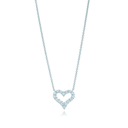 [Renovia Jewelry]HEART-SHAPED DIAMOND NECKLACE