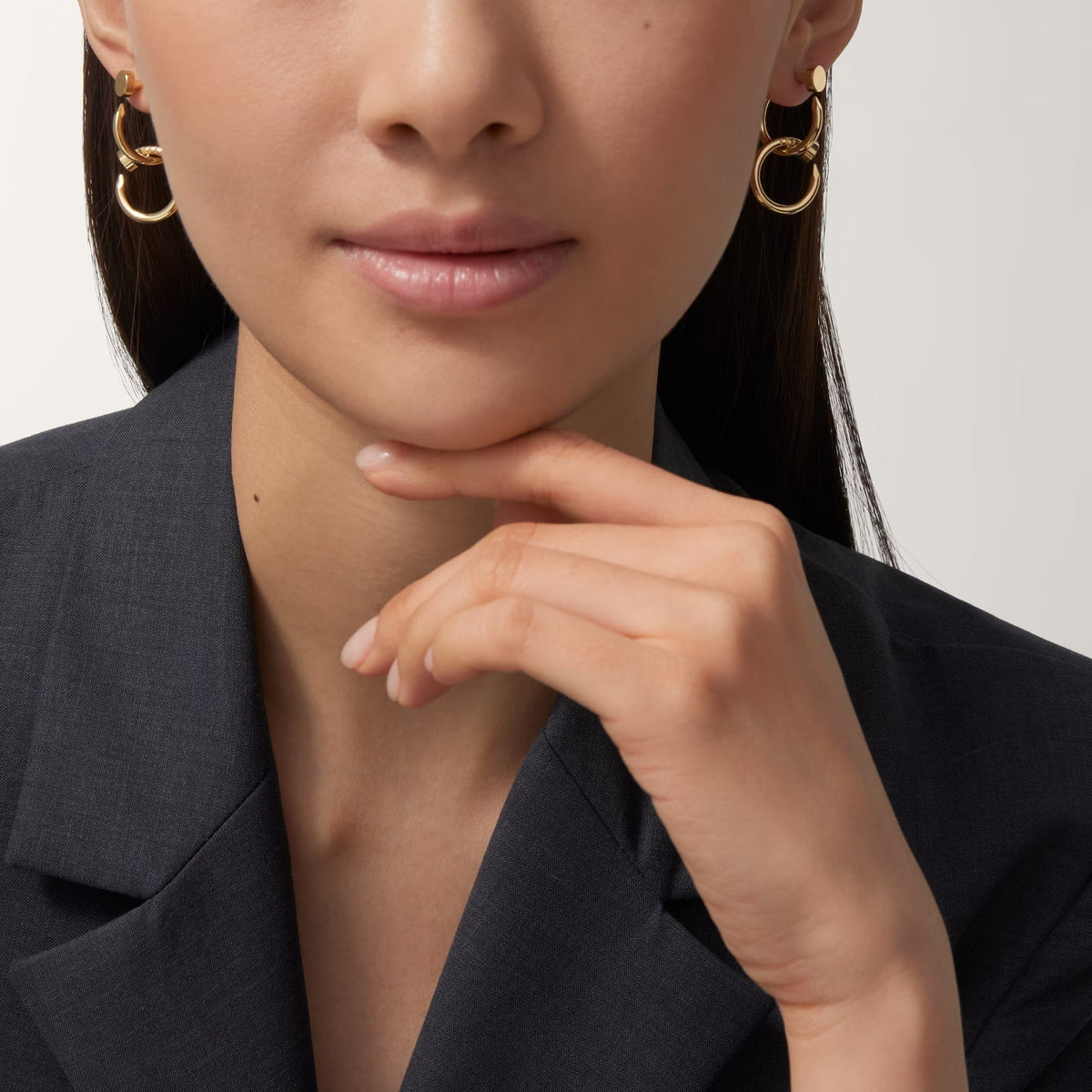 [Renovia Jewelry]JUSTE NO DIAMOND DOUBLE EARRINGS