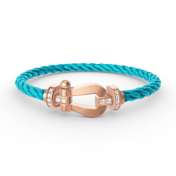 [Renovia Jewelry]FORCE LARGE HORSESHOE HALF DIAMOND BRACELET ROSE GOLD